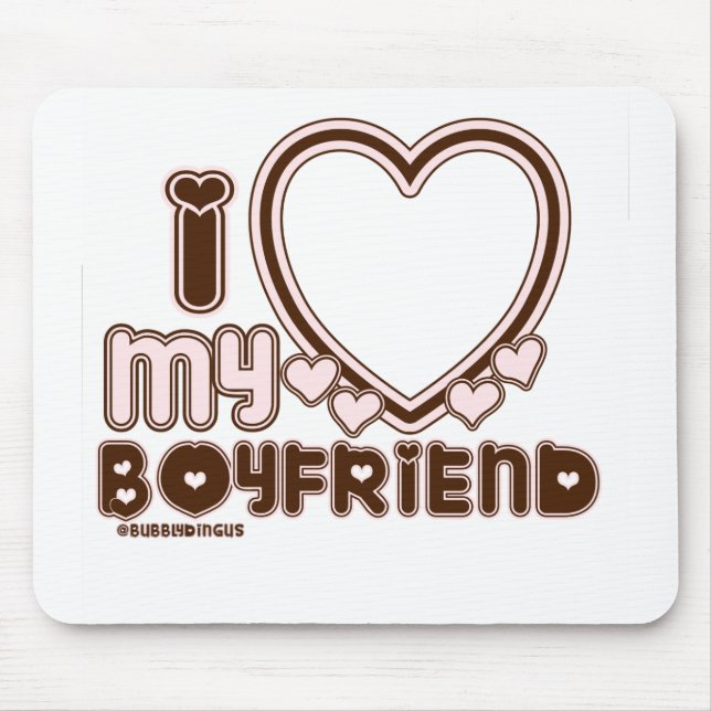 i luv brown bf mouse pad (Front)