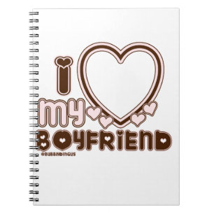 i luv brown bf notebook