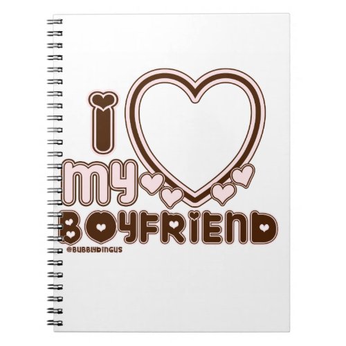 i luv brown bf notebook