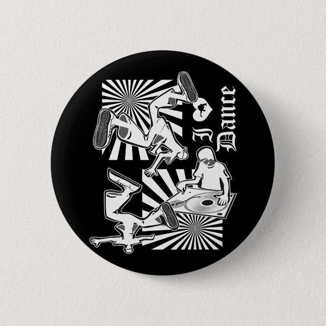 I LUV Dance-W Pinback Button (Front)