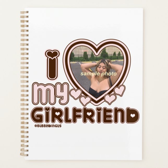 i luv gf teddy Bear Planner (Front)