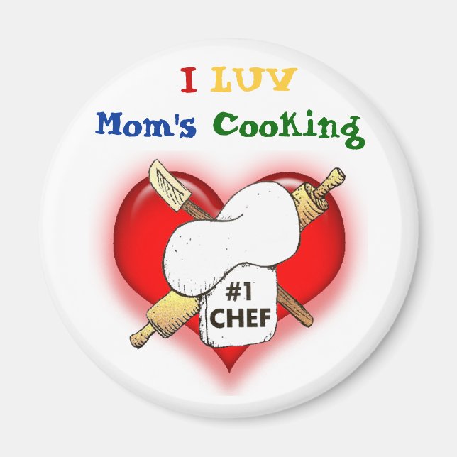 I Luv Mom Magnet (Front)