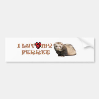 I Luv My Ferret Bumper Sticker