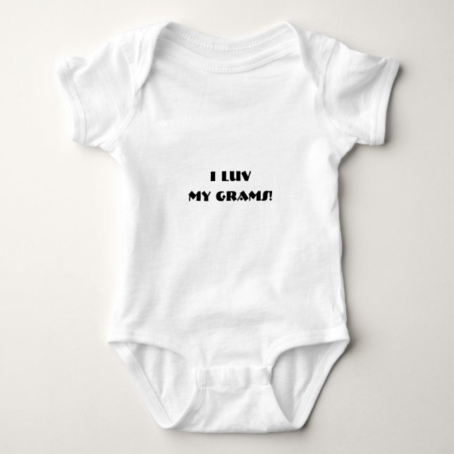 I luv, my Grams! Baby Bodysuit (Front)