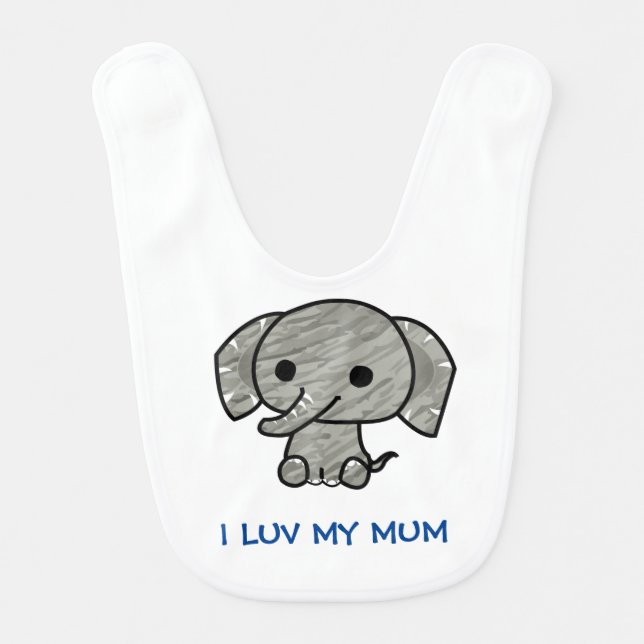 I LUV MY MUM Baby Bib (Front)