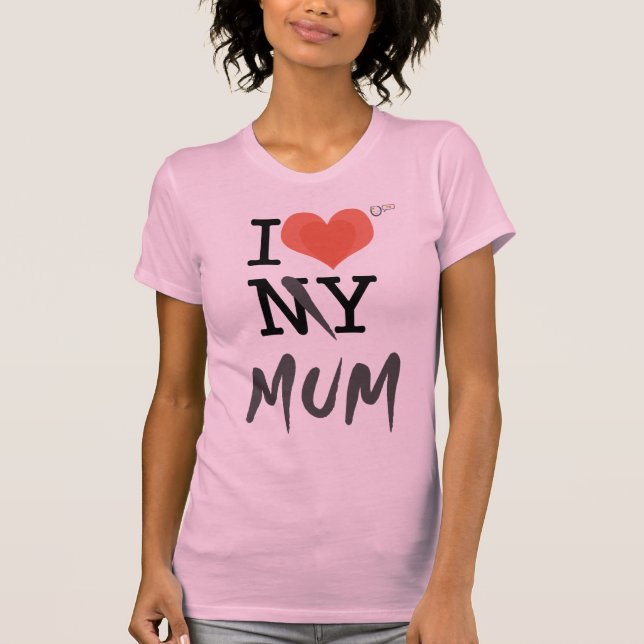 I luv my mum V T-Shirt (Front)
