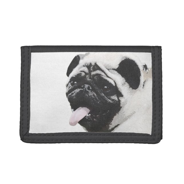 I Luv My Pug Tri-fold Wallet (Front)