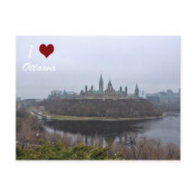 I luv Ottawa postcard of Parliament Hill