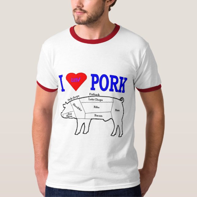 I LUV PORK T-Shirt (Front)