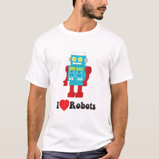 i luv robots blk type T-Shirt