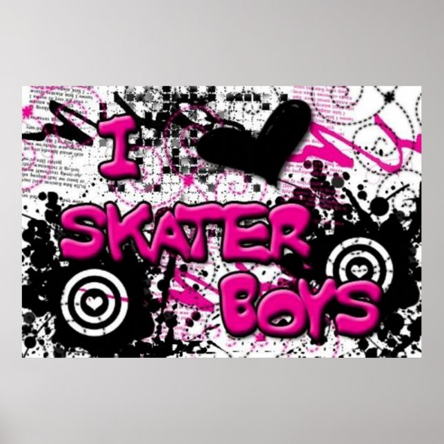 I Luv Skater Boys Poster (Front)