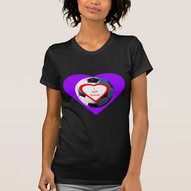 I LUV Soccer Ball jGibney The MUSEUM Zazzle Gifts T-Shirt (Front)