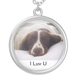 I Luv U Silver Plated Necklace