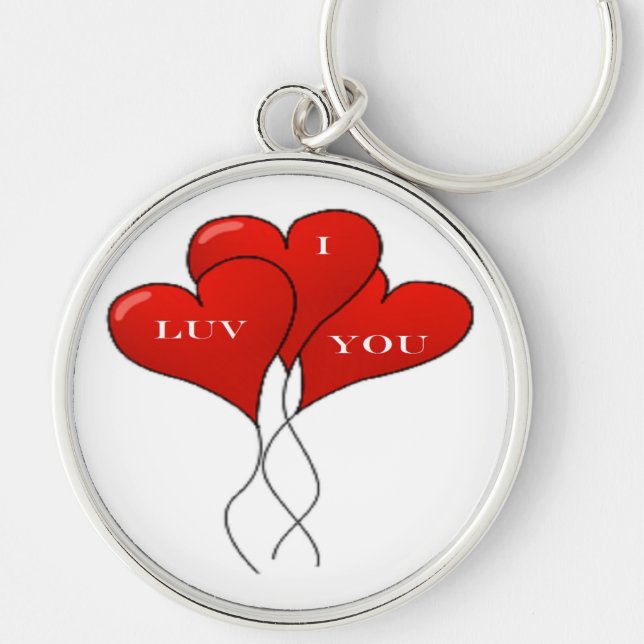 "I LUV YOU" BALLOONS KEYCHAIN (Front)