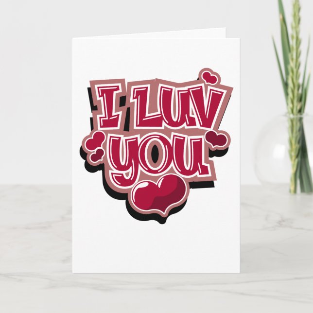 I Luv You card (Front)