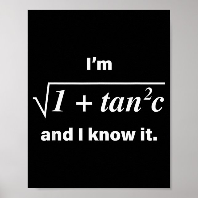 I’m 1 + Tan 2 C And I Know It New  Poster (Front)
