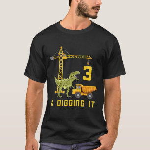 I m 3 Dinosaur Construction Top T Shirt