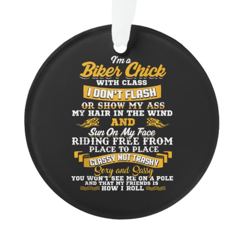 I’m A Biker Chick Gift For Motorbike Lovers Ornament