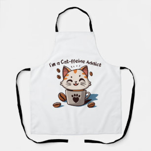 I m a Cat-ffeine Addict Apron