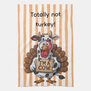 I’m a Cow Turkey Funny Thanksgiving Disguise Kitchen Towel