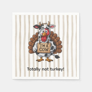 I’m a Cow Turkey   Funny Thanksgiving Disguise Napkins