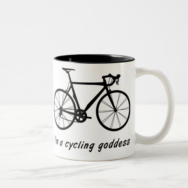 I"m a Cycling Goddess Two-Tone Coffee Mug (Right)