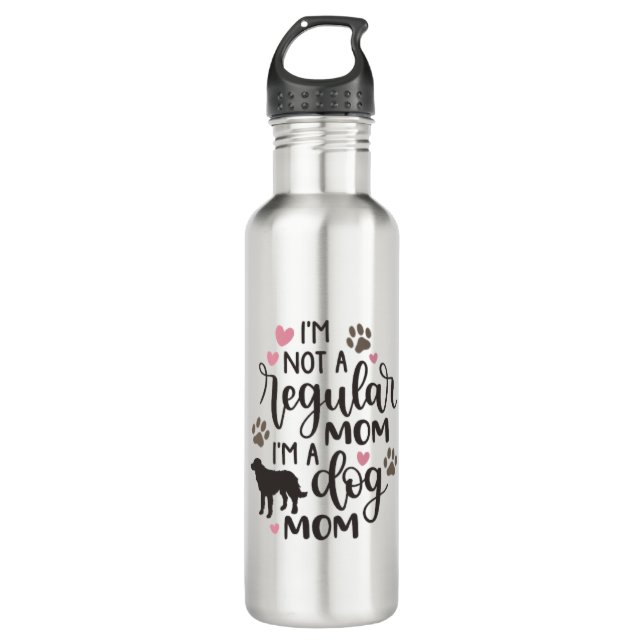 I m A Dog Mom Stainless Steel Water Bottle (Front)