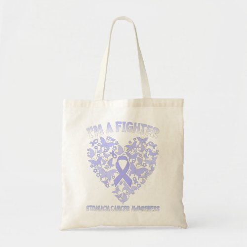 Im A Fighter Stomach Cancer Heart Butterflies Rib Tote Bag