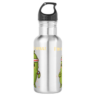 I’m a Fit-Dill! Funny Fitness Pickle Pun Design | Stainless Steel Water Bottle