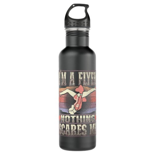 Im A Flyer Nothing Scares Me Cheerleading Cheer C Stainless Steel Water Bottle