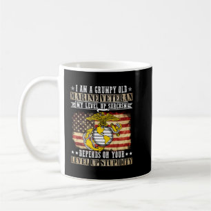 I’m A Grumpy Old Marine Veteran My Level Of Sarcas Coffee Mug