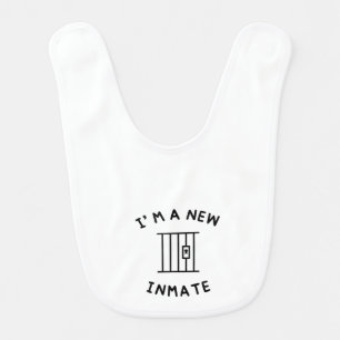 I’m a Inmate Baby Bib   Funny Prisoner Halloween