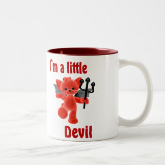 I`m a little devil Two-Tone coffee mug