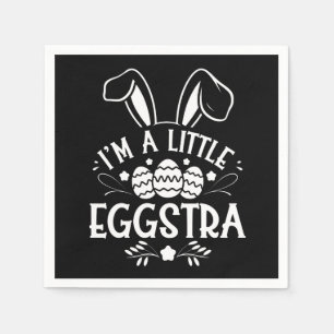 I’m A Little Eggstra Funny Rabbit Easter Bunny Napkins