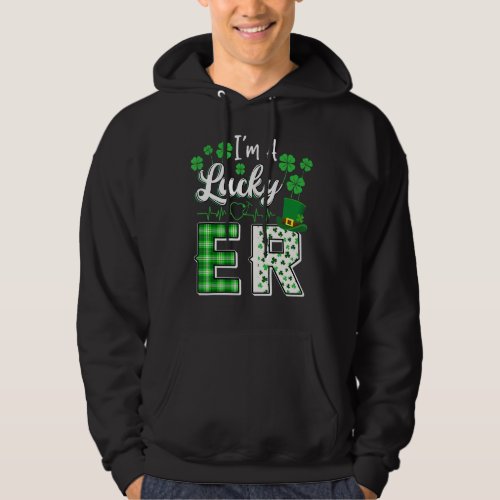 I M A Lucky Er Nurse Shamrock Leprechaun St Patric Hoodie