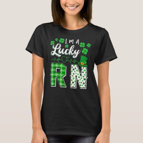 I M A Lucky Rn Nurse Shamrock Leprechaun St Patric T_Shirt