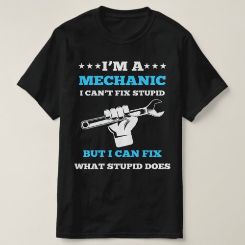 Im a Mechanic I Cant Fix Stupid T_Shirt