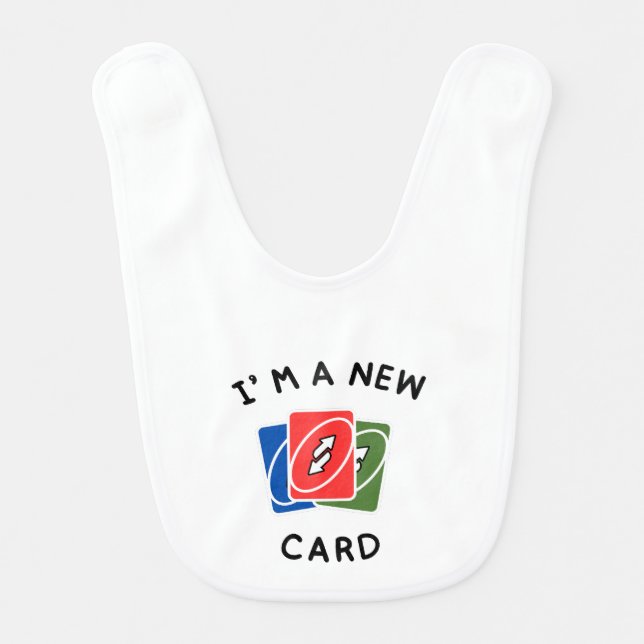 I’m a New Card Baby Bib | Funny UNO Halloween (Front)