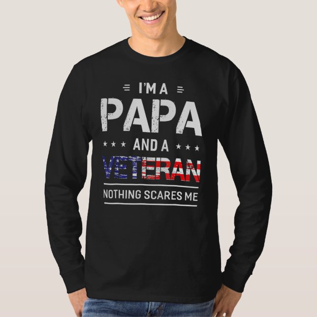 I M A Papa And Veteran Men Grandpa T-Shirt (Front)