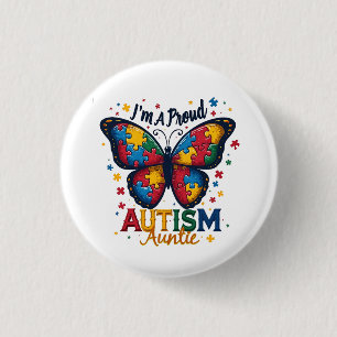 I’m a Proud Autism Auntie Autism Awareness Button