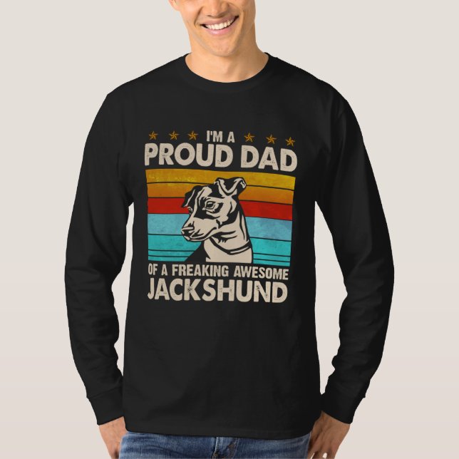 I m A Proud Dad Of A Freaking Awesome Jackshund T-Shirt (Front)