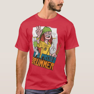 i`m a proud drummer - hit the drums - retro rock m T-Shirt