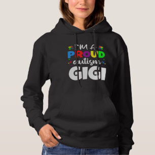 I M A Proud Gigi Autism Awareness Heart Hoodie