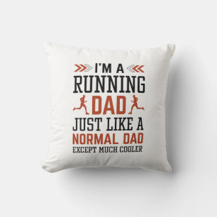 I’m A Running Dad Throw Pillow