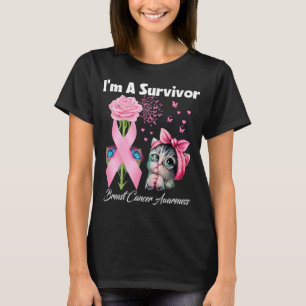 I’m A Survivor Breast Cancer Awareness Butterfly  T-Shirt
