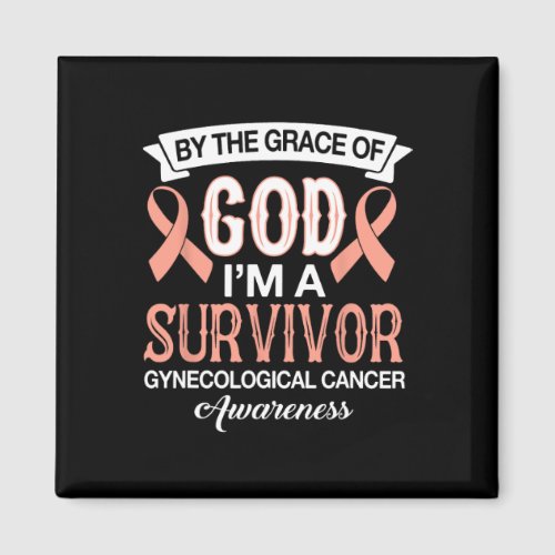 Im A Survivor Gynecological Cancer Awareness Peac Magnet