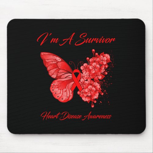 Im A Survivor Heart Disease Awareness  Mouse Pad