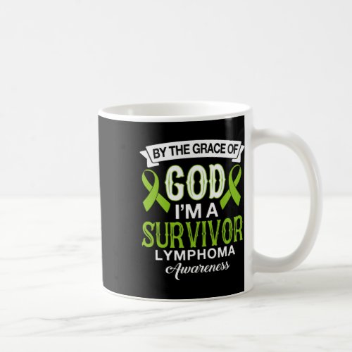 Im A Survivor Lymphoma Awareness Lime Green Ribbo Coffee Mug