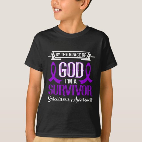 Im A Survivor Purple Sarcoidosis Awareness Purple T_Shirt