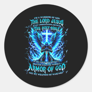 I’m A Warrior Of God Armor Of God Christian Classic Round Sticker